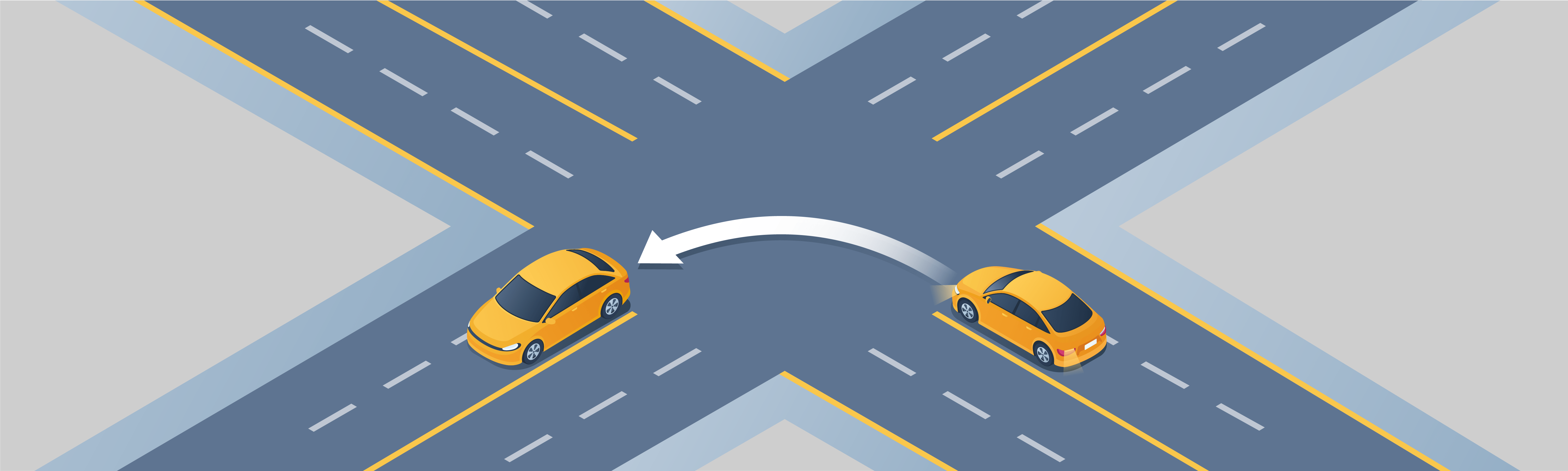 Changing directions - Where should your vehicle be positioned before turning left from a two-way road onto another two-way road with a single left-turn lane?